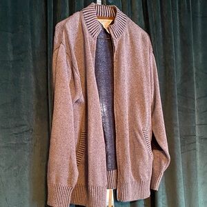 Orvis Men's Tan Zip-Up Sweater